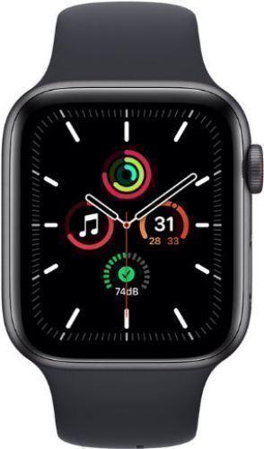 Apple  Watch SE (2020) - 32GB - Space Grey-Aluminum-Sport Band-Black - GPS - 44mm - Space Grey - Aluminum - Black - Sport Band - Rubber - Excellent