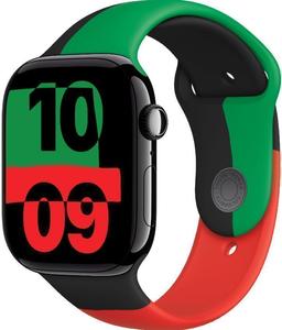 Apple Watch Series 10 (GPS) - 64GB - 46mm - Jet Black Aluminum Case with Black Unity Textile Sport Band - One Size
