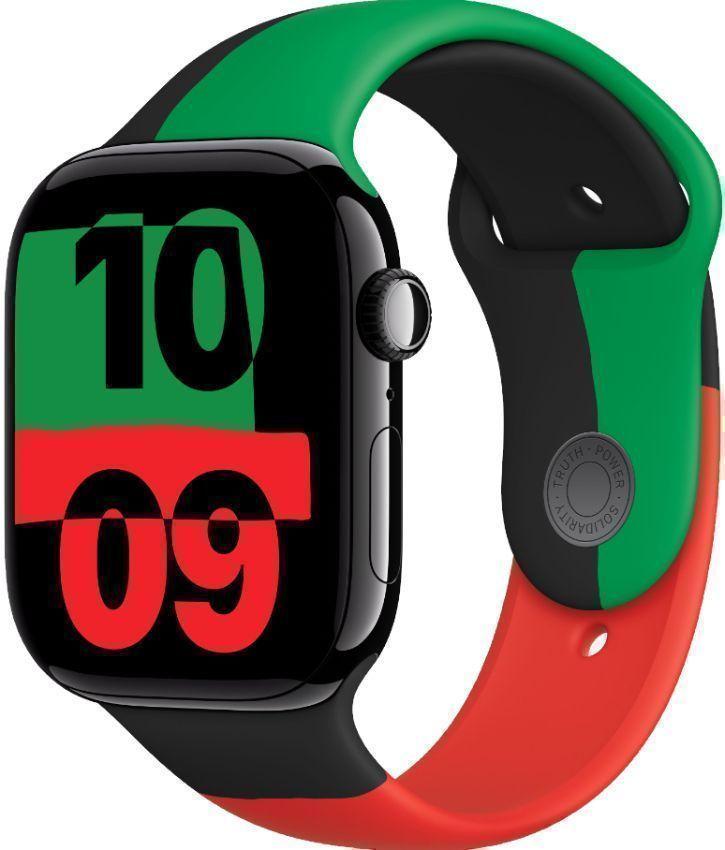 Apple Watch Series 10 (GPS) - 64GB - 46mm - Jet Black Aluminum Case with Black Unity Textile Sport Band - One Size