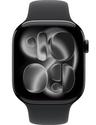 Apple Watch Series 11 (GPS) - 64GB - 46mm - Jet Black Aluminum Case with Black Silicone Sport Band - One Size