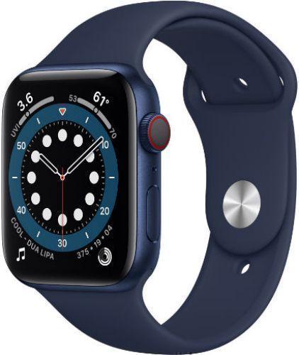 Apple Watch Series 6 (GPS) - 32GB - 44mm - Blue Aluminum Case with Deep Navy Rubber Sport Band