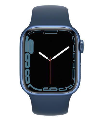 Apple Watch Series 7 (GPS) - 32GB - 41mm - Blue Aluminum Case with Abyss Blue Rubber Sport Band