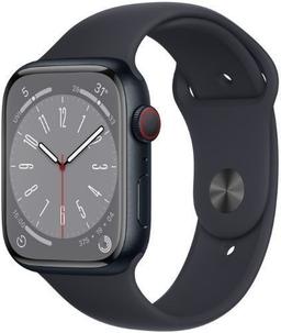 Apple Watch Series 8 (GPS) - 32GB - 45mm - Midnight Aluminum Case with Midnight Rubber Sport Band