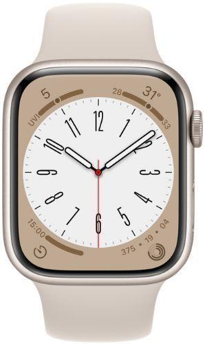 Apple  Watch Series 8 - 32GB - GPS - 45mm - Starlight - Aluminum - Starlight - Sport Band - Rubber - Acceptable