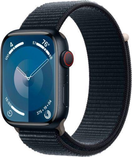 Apple Watch Series 9 (GPS) - 64GB - 41mm - Midnight Aluminum Case with Midnight Textile Sport Loop - Small/Medium Size