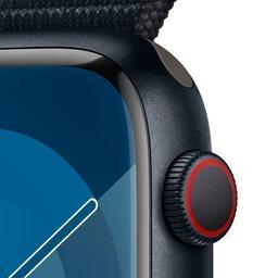 Apple Watch Series 9 (GPS) - 64GB - 41mm - Midnight Aluminum Case with Midnight Textile Sport Loop - Small/Medium Size