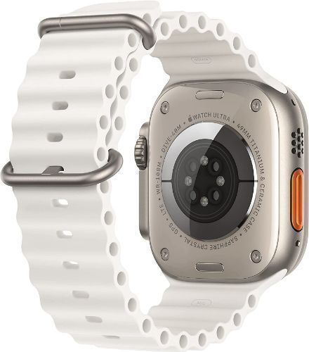 Apple Watch Ultra (Cellular + GPS) - 32GB - 49mm - Titanium Titanium Case with White Rubber Ocean Band - One Size