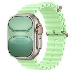 Apple Watch Ultra 3 - 64GB - 49mm - Natural Titanium Case with Neon Green Fluoroelastomer Ocean Band - One Size