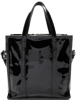 Balenciaga Patent Leather Bazar Small Shopper Tote