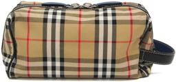Burberry Leather Nylon Canvas Clutch Bag Pouch
