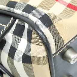 Burberry Leather Nylon Canvas Clutch Bag Pouch