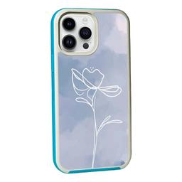 Caseco MagSafe iPhone 13 Pro Max Blue Flower Case