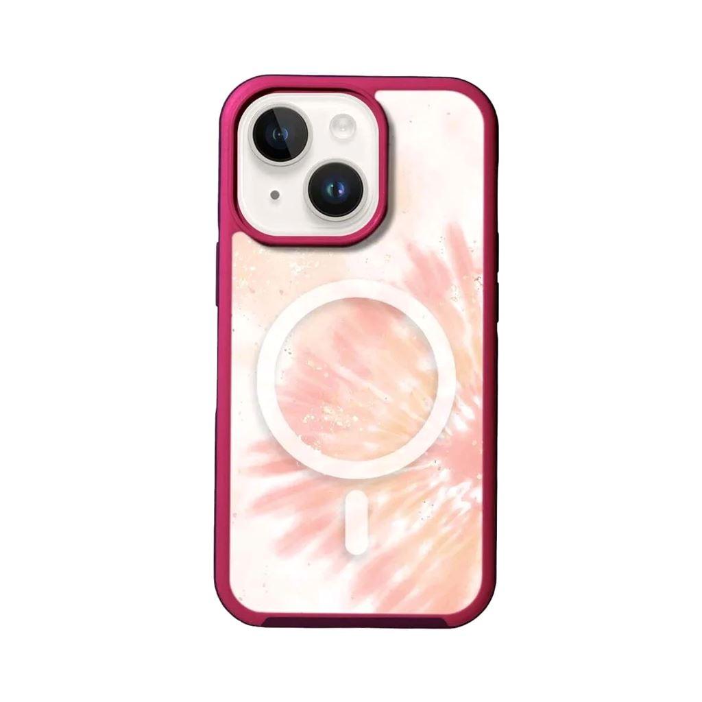 Caseco MagSafe iPhone 14 Plus Orange Tie Dye Case