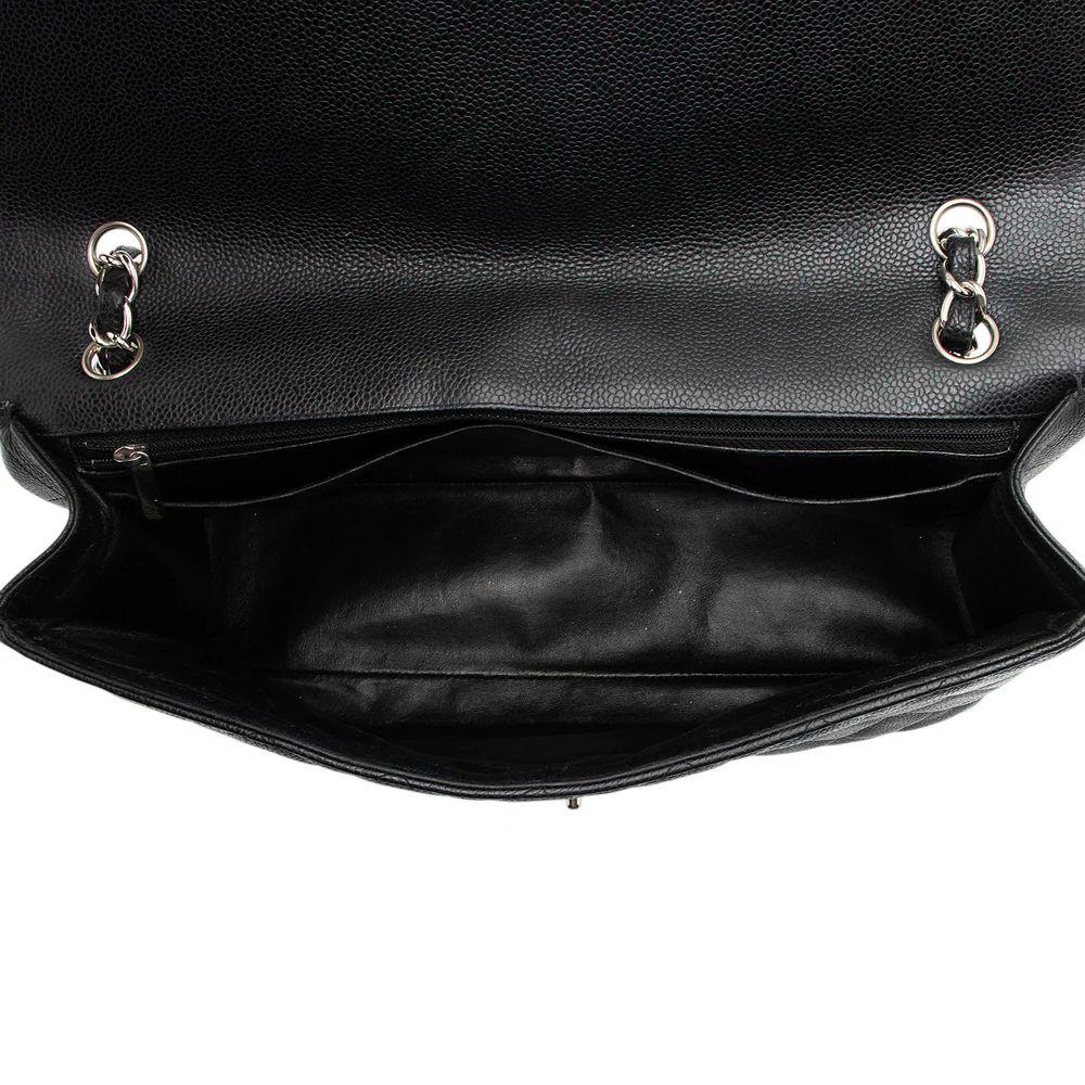Refurbished Chanel Caviar Leather Classic Maxi Single Flap Bag - Reebelo Singapore