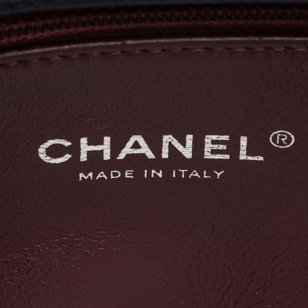 Chanel Caviar Leather Lizard Coco Small Top Handle