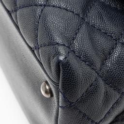 Chanel Caviar Leather Lizard Coco Small Top Handle