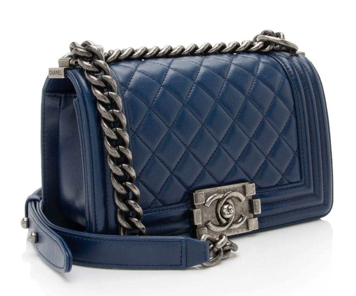 Refurbished Chanel Lambskin Small Boy Bag - Reebelo Singapore