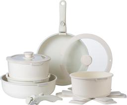 Country Kitchen Cookware Set with Removable Handle