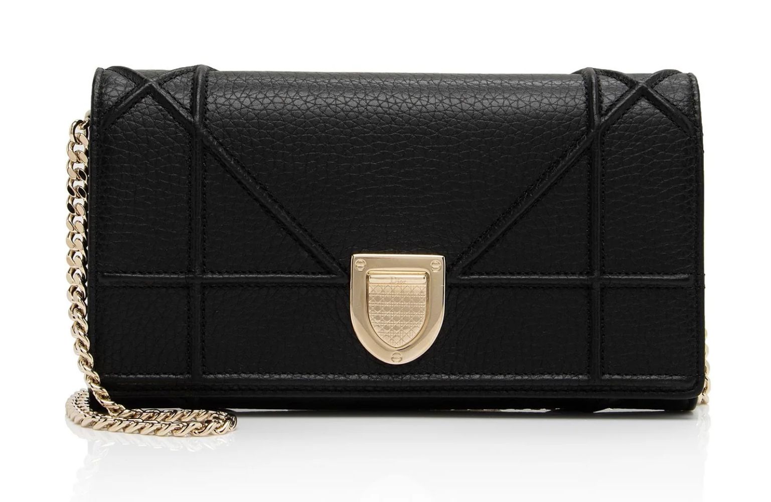 Dior Calfskin Diorama Wallet on Chain Clutch