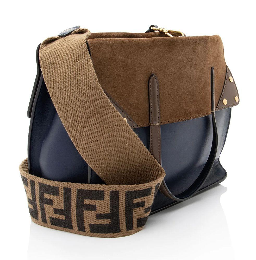Fendi Suede Calfskin Grace Flip Tote