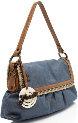 Fendi Vintage Denim Chef Shoulder Bag