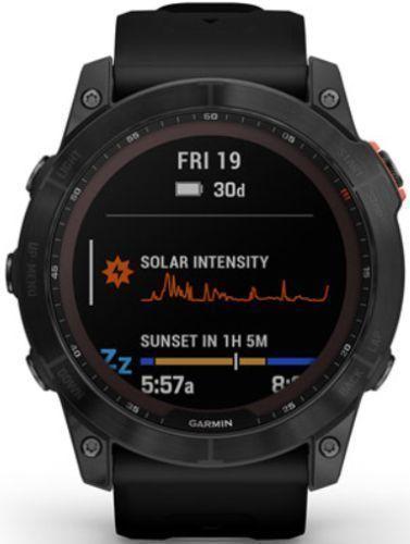 Garmin Fenix 7X Smartwatch Sapphire Solar Edition (Polymer) 51mm in Carbon Gray DLC Titanium