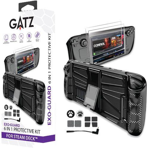 Gatz  Exo-Guard 6 in 1 Protective Kit for Steam Deck - Black - Brand New
