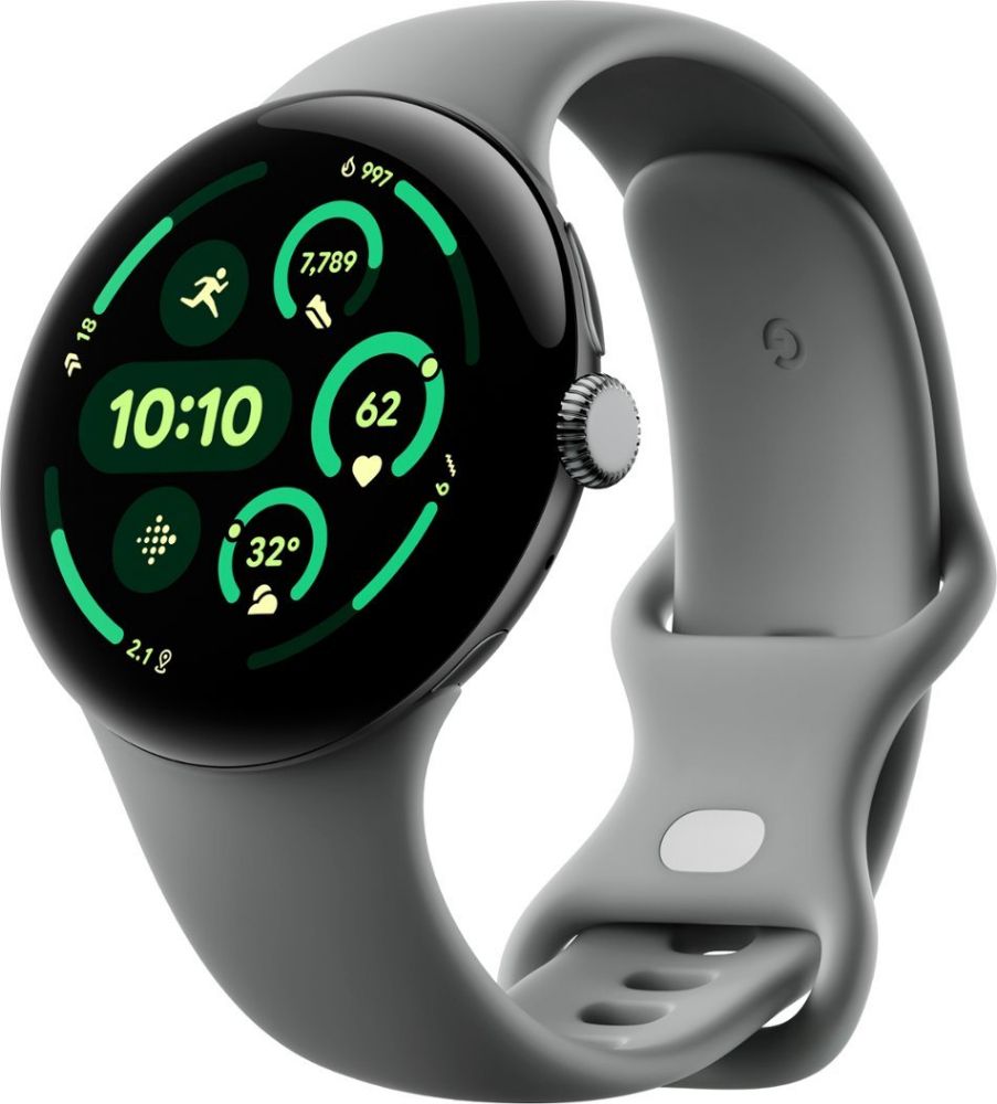 Google Pixel Watch 3 (Bluetooth) - 32GB - 45mm - Matte Hazel 100% Recycled Aluminum Case with Hazel Fluoroelastomer Active Band