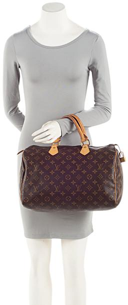 Louis Vuitton Monogram Canvas Speedy 35 Satchel