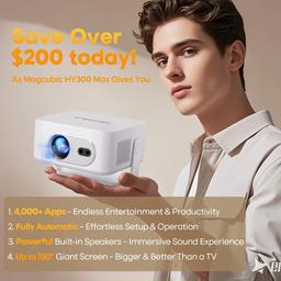 Magcubic HY300Max 8K WiFi 6 Portable Projector