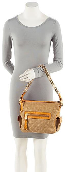 Marc Jacobs Coated Canvas Ostrich Stam Hobo