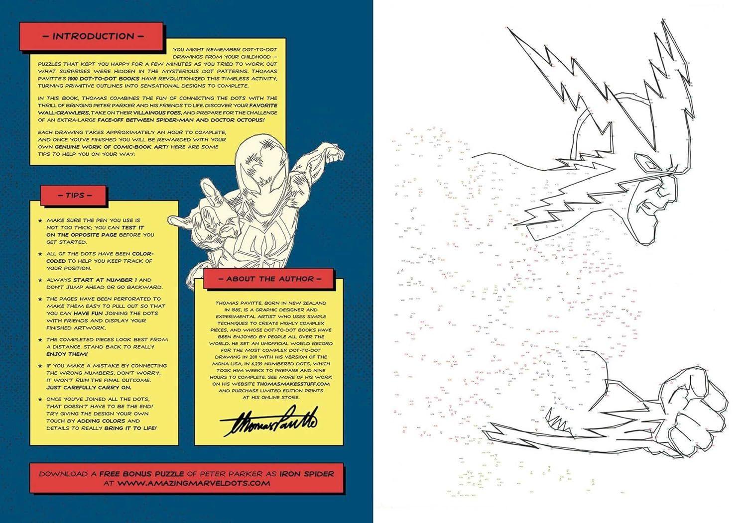Marvel: Spider-Man1000 dot-to-dot book by Thoms Pavtte