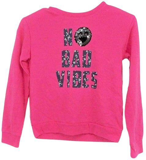 Member's Mark Girls Sweater No Bad Vibes 6/6x