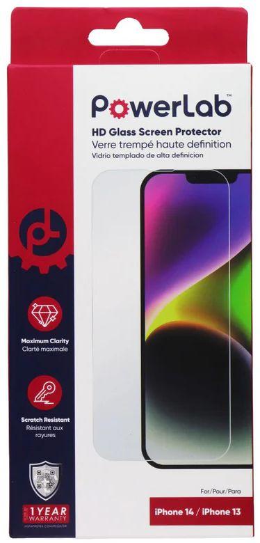 PowerLab HD Glass Screen Protector for iPhone 14/13