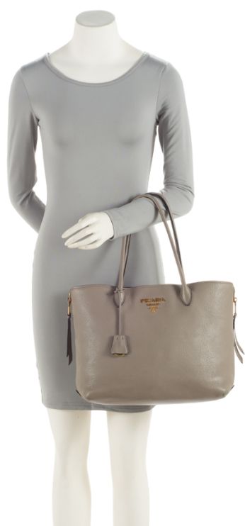 Prada Vitello Diano Top Handle Shopper Tote