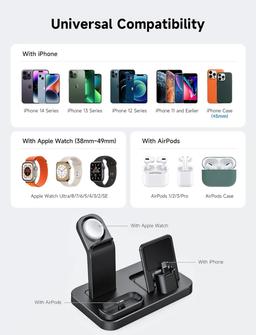 RJR Updated 3 in 1 Charging Station for Apple Devices