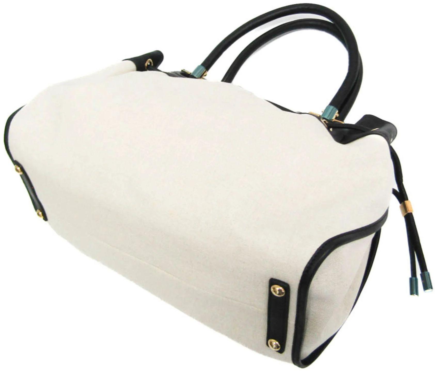 Salvatore Ferragamo Canvas Leather Handbag