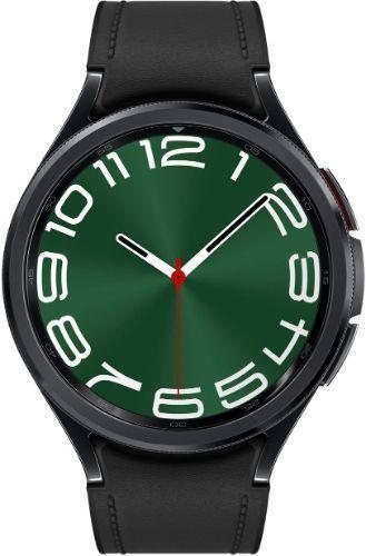 Samsung  Galaxy Watch6 - 16GB - Black-Classic (Stainless Steel)-Hybrid Eco-Leather Band-Black - Bluetooth - 47mm - Black - Classic (Stainless Steel) - Black - Hybrid Eco-Leather Band - Hybrid Eco-Leather - Excellent