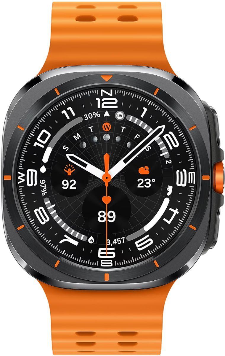 Samsung Galaxy Watch Ultra - 32GB - 47mm - Titanium Gray - Titanium - Orange - Marine Band - Silicone - Premium