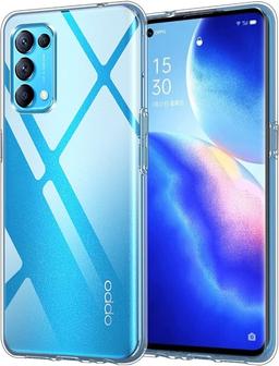 Shockproof Transparent Phone Case for OPPO Reno5 - Transparent