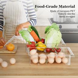 SNSLXH Refrigerator Drawer Organizer (2Pack)