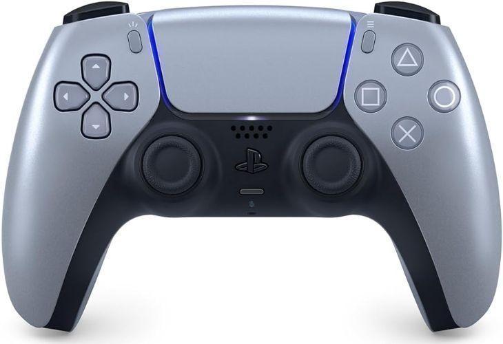 Sony  PS5 DualSense Wireless Controller - Starling Silver - Silver - Black - Sport Band - Rubber - Brand New