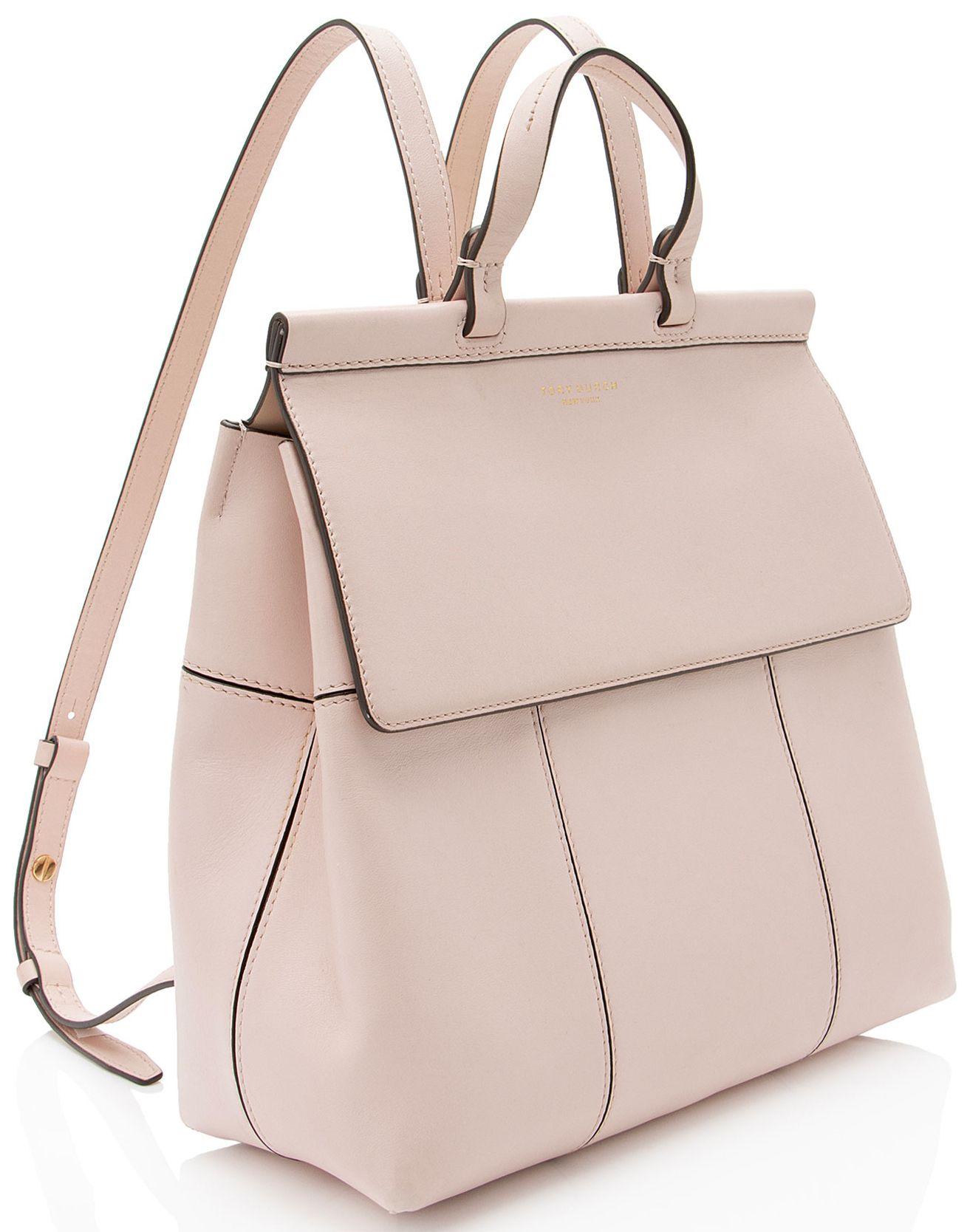 Tory Burch Leather Block T Backpack