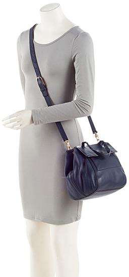 Tory Burch Leather Half Moon Small Satchel