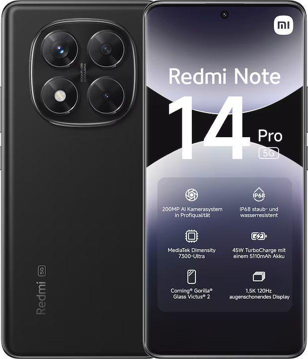 Xiaomi Redmi Note 14 Pro 5G - 256GB - 12GB RAM - Midnight Black