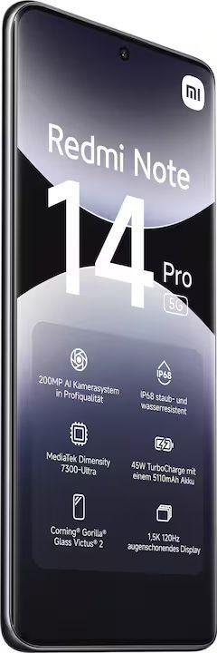 Xiaomi Redmi Note 14 Pro 5G - 256GB - 12GB RAM - Midnight Black