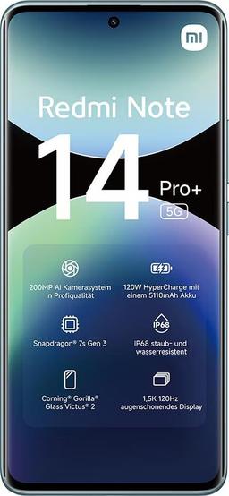Xiaomi Redmi Note 14 Pro+ 5G - 512GB - 12GB RAM - Frost Blue