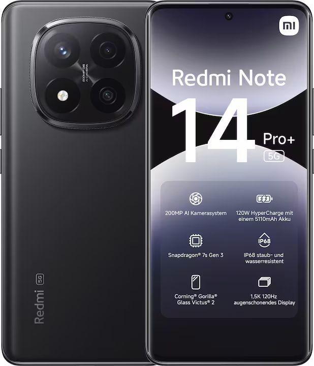 Xiaomi  Redmi Note 14 Pro+ 5G - 512GB - Midnight Black - 12GB RAM - Excellent