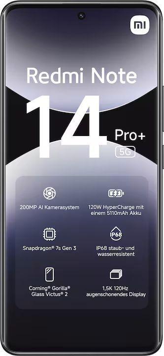 Xiaomi Redmi Note 14 Pro+ 5G - 512GB - 12GB RAM - Midnight Black