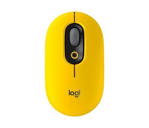 Logitech  Pop Wireless Mouse with Customizable Emoji - Blast Yellow - Brand New